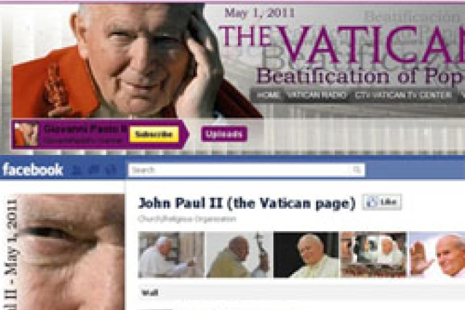 Beatificación de Juan Pablo II ya está en Facebook y Youtube