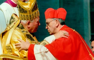 Juan Pablo II y el Cardenal Jorge Mario Bergoglio 