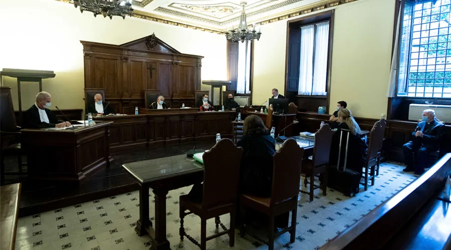Imagen del juicio en el Tribunal del Estado de la Ciudad del Vaticano. Foto: Vatican Media