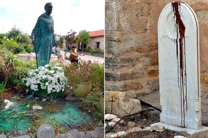 Vandalizan Misión donde está enterrado Junípero Serra a pocos días de su canonización