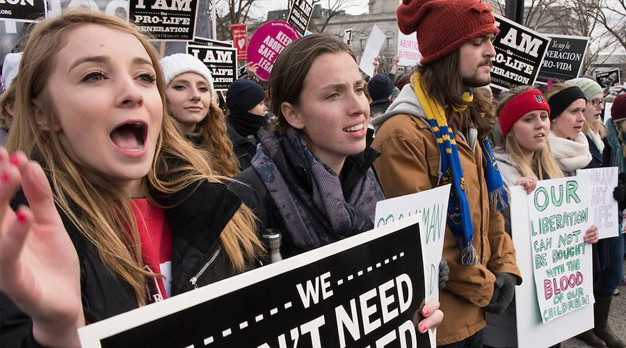 Estudiantes provida en Marcha por la Vida 2017 en Washington / Crédito: Jeff Bruno - ACI Prensa