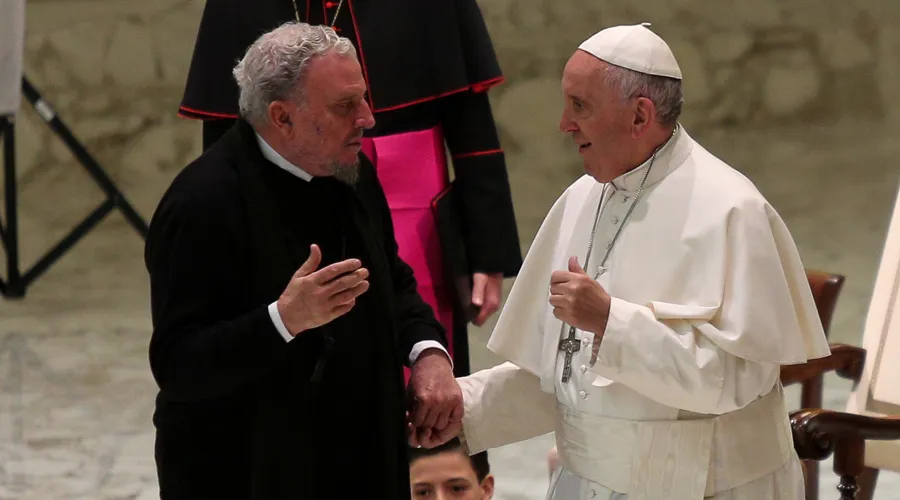 El Papa y Kiko Argüello en una reciente Audiencia en el Vaticano. Foto: Daniel Ibáñez / ACI Prensa?w=200&h=150