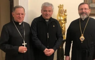 Llegada del Cardenal Krajewski a Ucrania. Foto: Archidiu00f3cesis de Lviv 