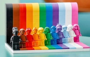 Nuevo set de LEGO con los colores de las banderas gay y transgu00e9nero. Cru00e9dito: Twitter oficial de LEGO. 