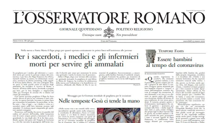Diario del Vaticano suspende edición impresa por epidemia del coronavirus