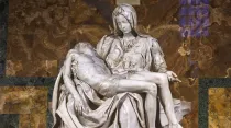 La Piedad, escultura de Miguel Ángel en la Basílica de San Pedro en el Vaticano. Foto: Juan M Romero / Wikipedia (CC BY-SA 4.0).