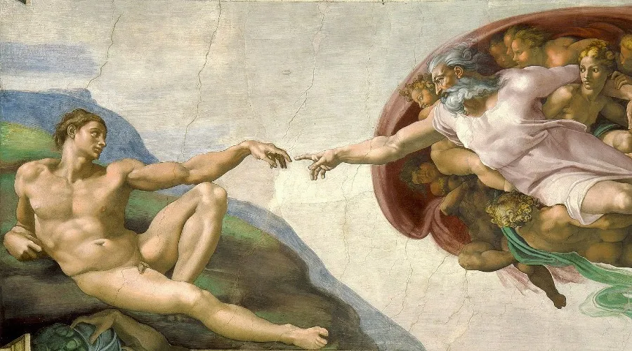La Creación de Adán de Michelangelo. Crédito: Dominio Público / Wikimedia Commons.