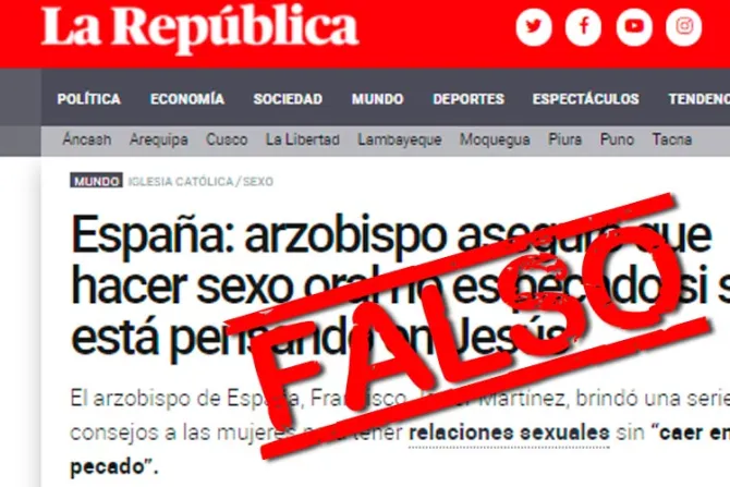 Diario de izquierda en Perú difunde falsa noticia de Arzobispo que aconseja “sexo oral”