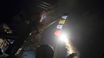 Lanzamiento de uno de los misiles de Estados Unidos contra base militar siria. Foto: Departamento de Defensa de Estados Unidos