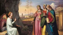 Las tres Marías en el Sepulcro / Imagen: Pintura de Peter von Cornelius (1783–1867)