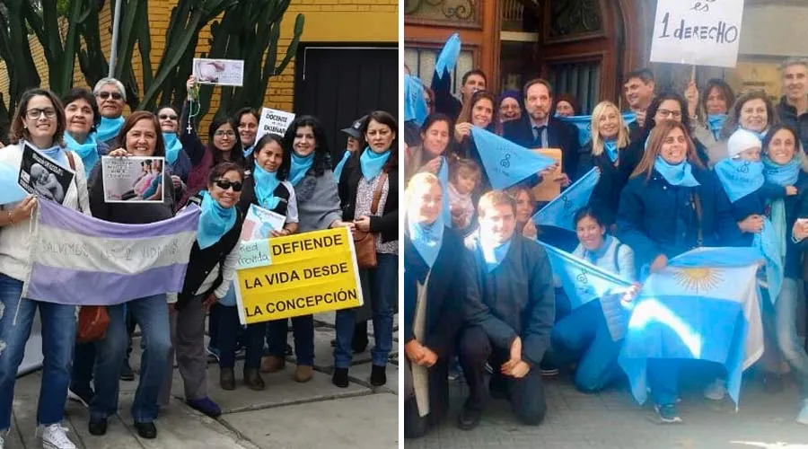 Manifestación Latinoamérica por las dos vidas en Perú y Uruguay / Foto: Colectivo por las dos Vidas