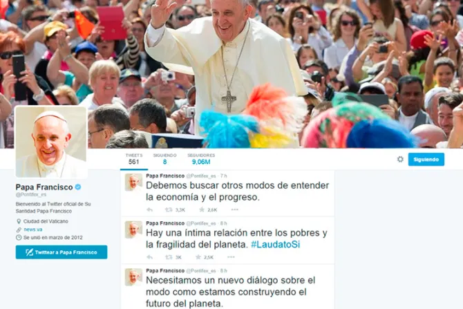 Laudato Si’: Papa Francisco resume su encíclica en Twitter