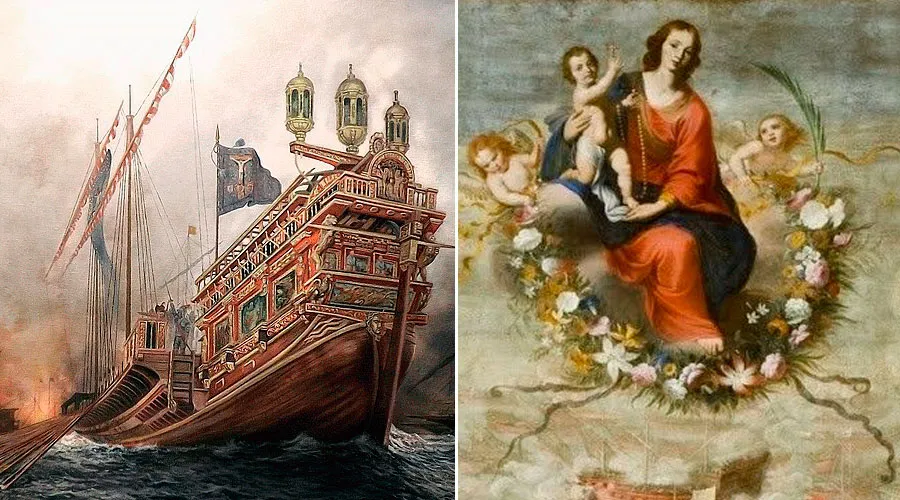 Batalla de Lepanto y Virgen de la Victoria. Foto: Wikipedia