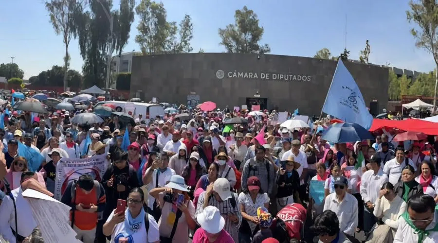 Miles de personas marchan en defensa de la familia y la niñez en México