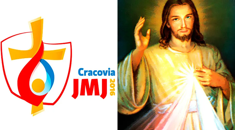 Logo Oficial de la JMJ en Cracovia 2016 / Imagen de la Divina Misericordia (Dominio Público)