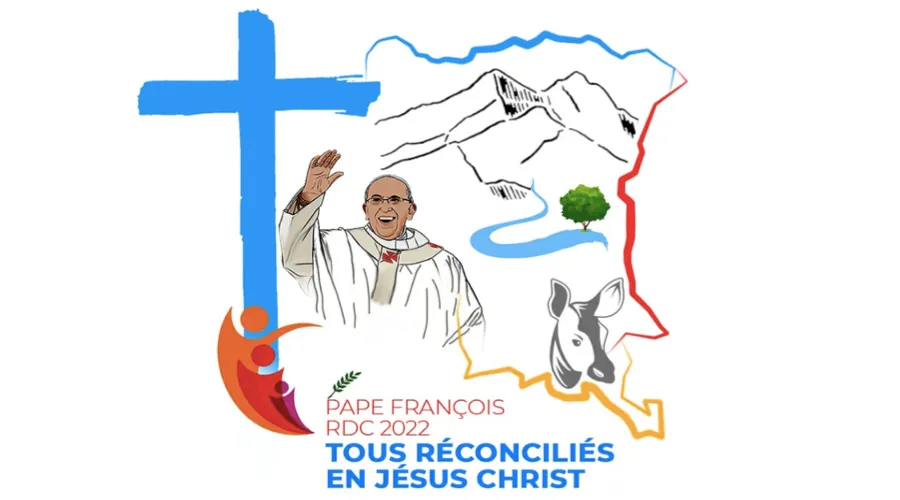 Logo y lema del viaje del Papa Francisco a RDC. Crédito: Oficina de Prensa de la Santa Sede