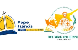 Logos del viaje del Papa Francisco a Chipre y Grecia. Foto: Vatican Media 