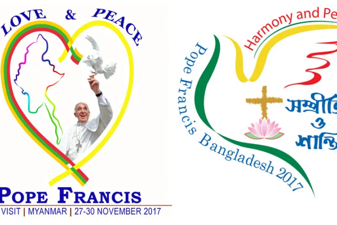 Así son los logos del viaje que el Papa Francisco realizará a Myanmar y Bangladesh