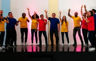 El MCU interpretando la canciu00f3n ganadora para la visita oficial del Papa Francisco / Foto: Cortesu00eda Ana Bolu00edvar 