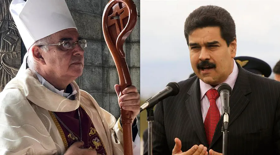 Mons. Mario Moronta (izquierda) y Nicolás Maduro (derecha) / Crédito: Diócesis de San Cristobal y Flickr de Globovisión (CC BY-NC 2.0)