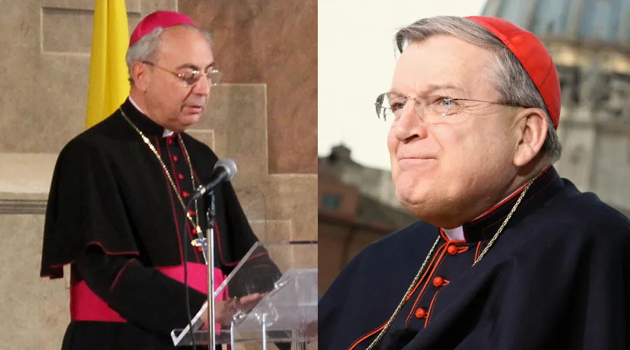 Mons. Dominique Mamberti / Cardenal Raymond Leo Burke. Fotos: ACI Prensa?w=200&h=150