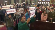 Manifestación en Te Deum Osorno / Captura de pantalla