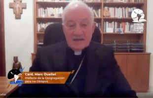 Cardenal Marc Ouellet. Cru00e9dito: Captura de video / Asamblea Eclesial de Amu00e9rica Latina y el Caribe. 