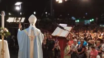 El Obispo de Mar del Plata presidió la Misa de cierre de la Marcha de la Esperanza. Crédito: Obispado de Mar del Plata