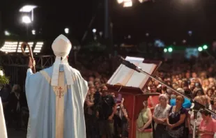 El Obispo de Mar del Plata presidió la Misa de cierre de la Marcha de la Esperanza. Crédito: Obispado de Mar del Plata 