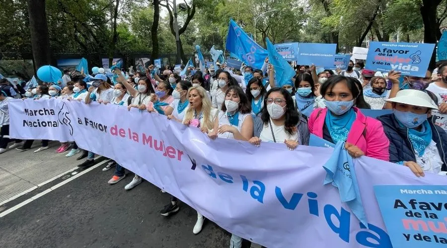 Marcha A favor de la mujer y de la vida en Ciudad de México. Crédito: David Ramos / ACI Prensa.