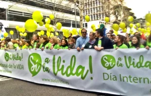 Marcha Por La Vida en Cuenca, España, 2018. Crédito: Twitter oficial de la Delegación de Familia y Vida de la Diócesis de Cuenca. 