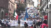 Marcha por la vida en Cuernavaca, México. Foto: Twitter / @MonsRamonCastro.