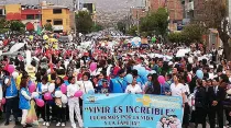 Una imagen del Corso por la Vida en 2019 en Arequipa. Crédito: Twitter Marcha por la Vida