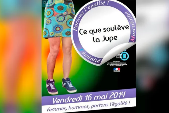 Polémica por campaña del gobierno para que escolares hombres vistan falda en Francia