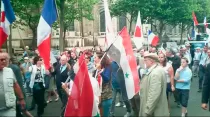 Marcha contra genocidio de cristianos en Medio Oriente. Foto: Captura de YouTube / A Vous De Voir.