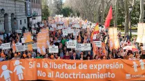 Miles de personas participan en la #ManifestaciónPorLaLibertad en Madrid / Foto: Hazteoir.org