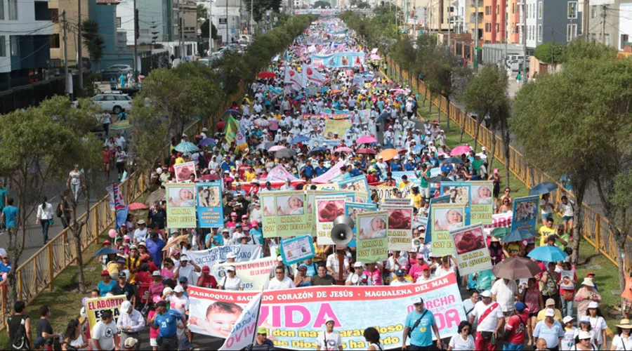 La Marcha por la Vida en Lima en 2016. Foto: Eduardo Berdejo / ACI Prensa