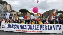 Marcha por la Vida Roma 2019. Foto: Facebook Marcia per la vita