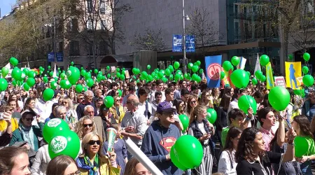 Miles participan en gran manifestación “Sí a la Vida” en España