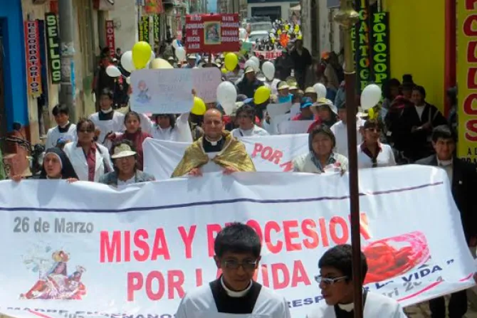 [FOTOS] Misa y procesión por la vida en la cima del Perú
