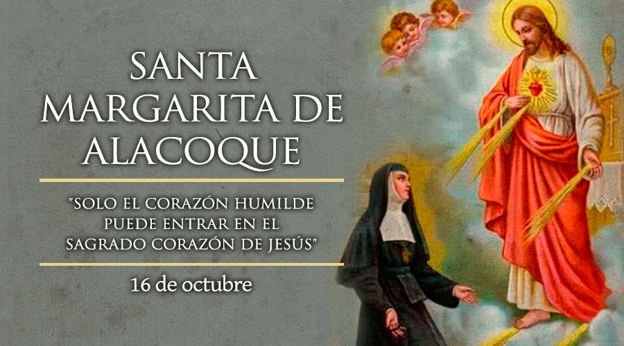 Cada 16 de octubre se celebra a Santa Margarita de Alacoque, servidora del Sagrado Corazón de Jesús