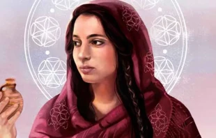 Ilustraciu00f3n oficial de novena a Santa Maru00eda Magdalena. Cru00e9dito: Magdala. 