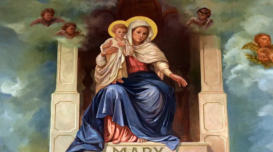 Fresco de María Auxiliadora en la iglesia de Santa María (Tiffin, Ohio) | Crédito: Nheyob - Wikimedia Commons (CC BY-SA 4.0)