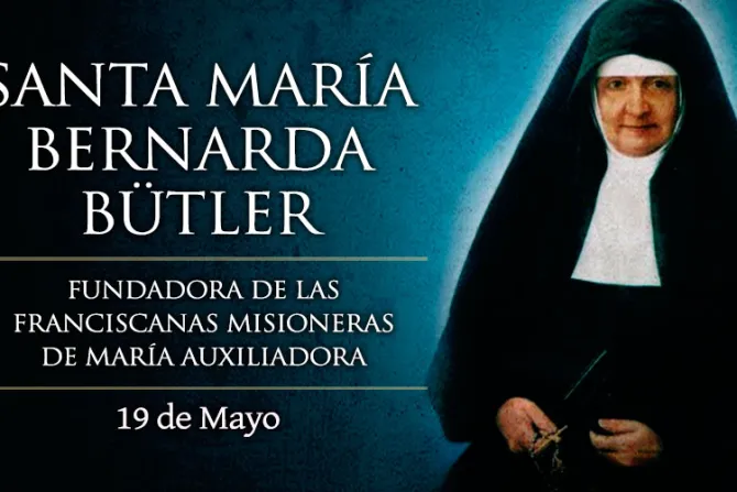 Cada 19 de mayo se celebra a Santa María Bütler, que dejó el convento para convertirse en misionera