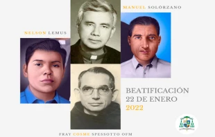 Los cuatro siervos de Dios que seru00e1n beatificados en 2022. Cru00e9dito: CEDES 