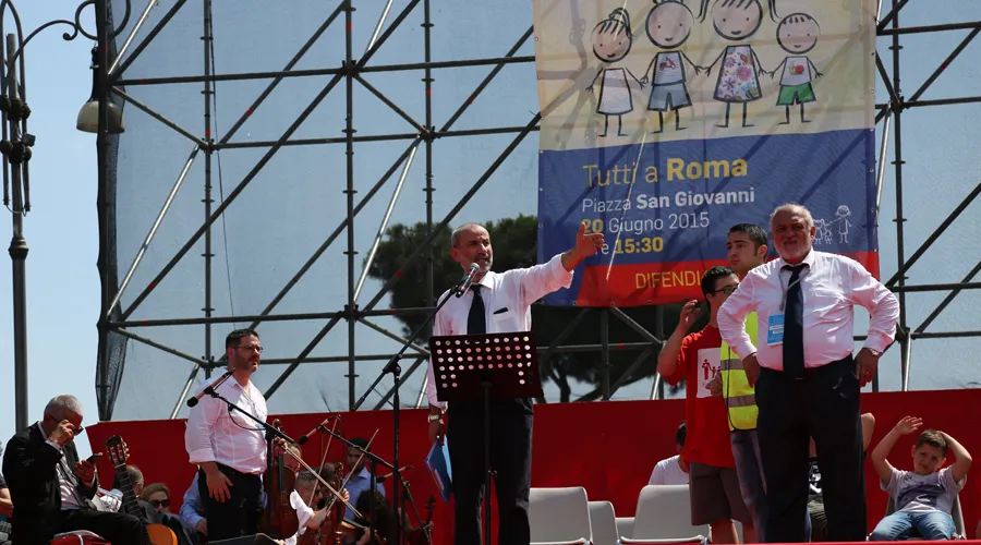 Massimo Gandolfini en el Family Day de 2015. Foto: Daniel Ibáñez / ACI Prensa?w=200&h=150