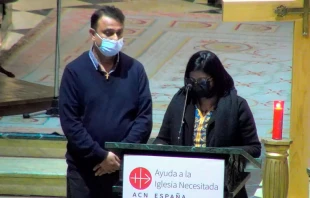 Martha y David en la Noche de los Testigos de ACN en Madrid. Cru00e9dito: ACN 