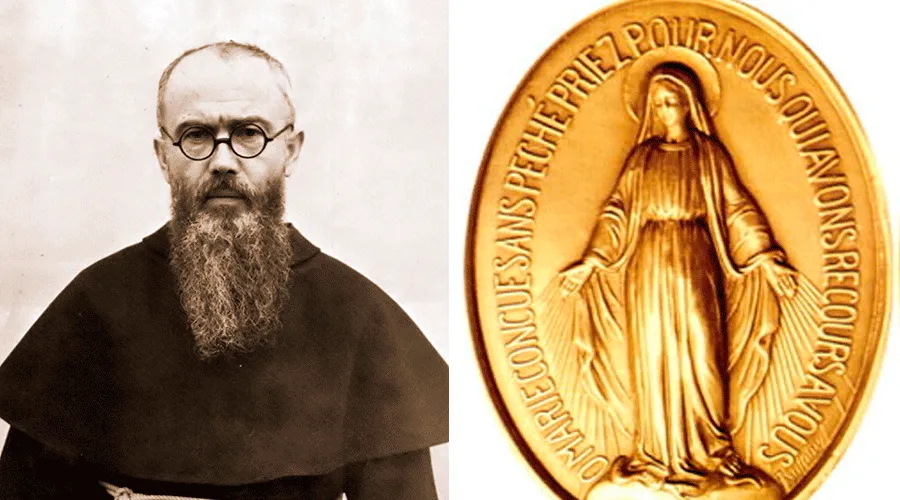 San Maximiliano Kolbe y la Medalla Milagrosa/ Crédito: Dominio Público / Rodripf - Wikimedia Commons (CC BY-SA 3.0)