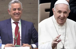 Dr. Josu00e9 Maru00eda Villalu00f3n. Cru00e9dito: Federaciu00f3n Espau00f1ola de Asociaciones Provida / Papa Francisco. Cru00e9dito: Daniel Ibu00e1u00f1ez - ACI Prensa 