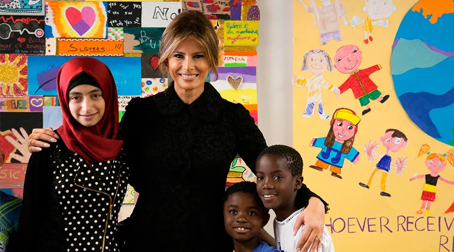 Melania Trump en el Hospital Pediátrico Bambino Gesù (Niño Jesús) / Crédito: L’Osservatore Romano ?w=200&h=150